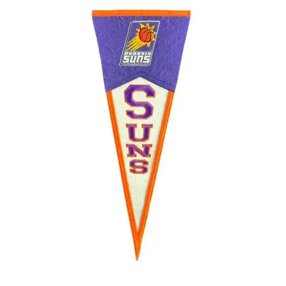 American Vtg Winning Streak- 90s Phoenix Suns- NBA Basket Mini Felt Flag- 15x6" - Picture 1 of 7